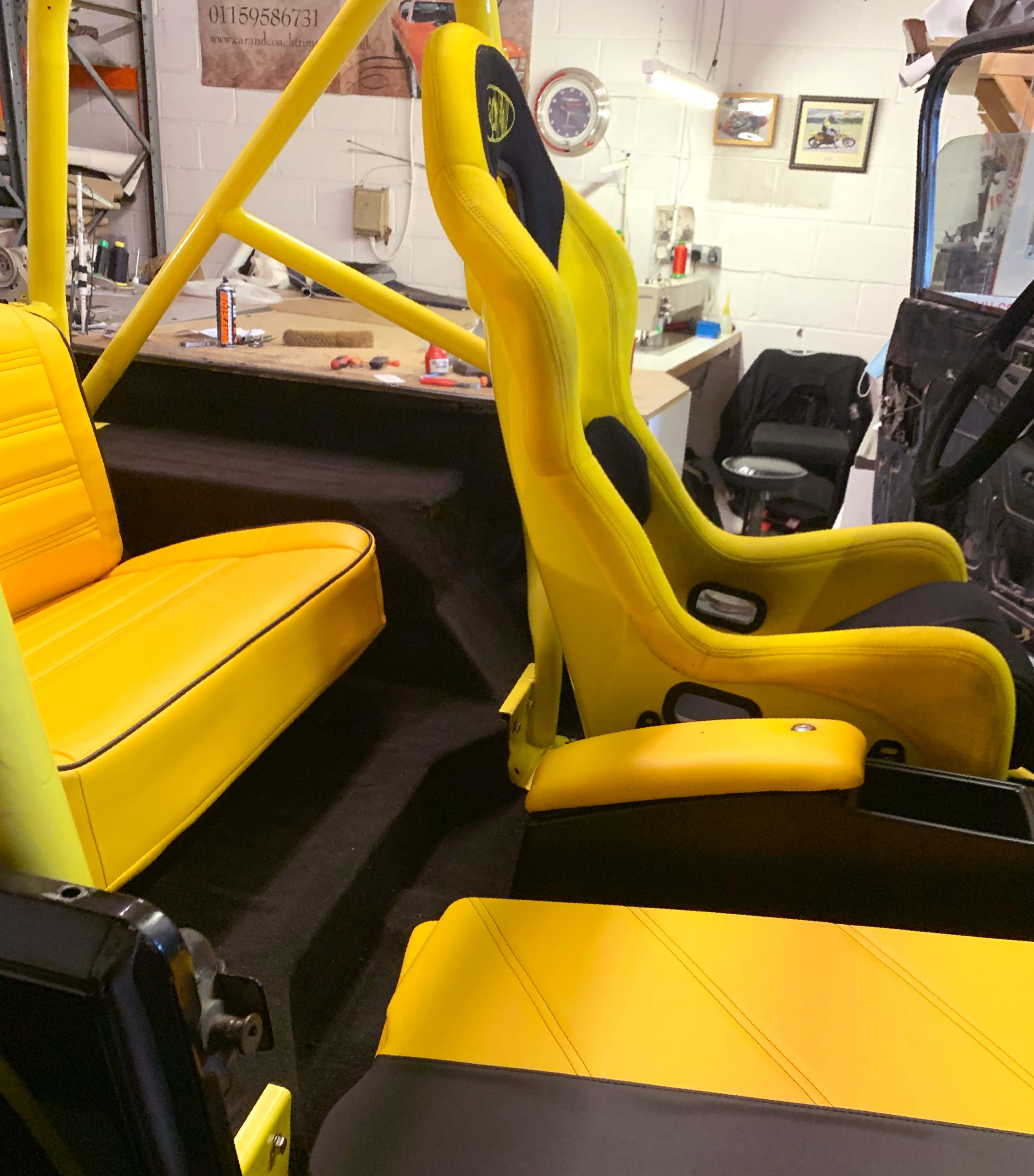 Yellow+Custom+Jeep+Interior